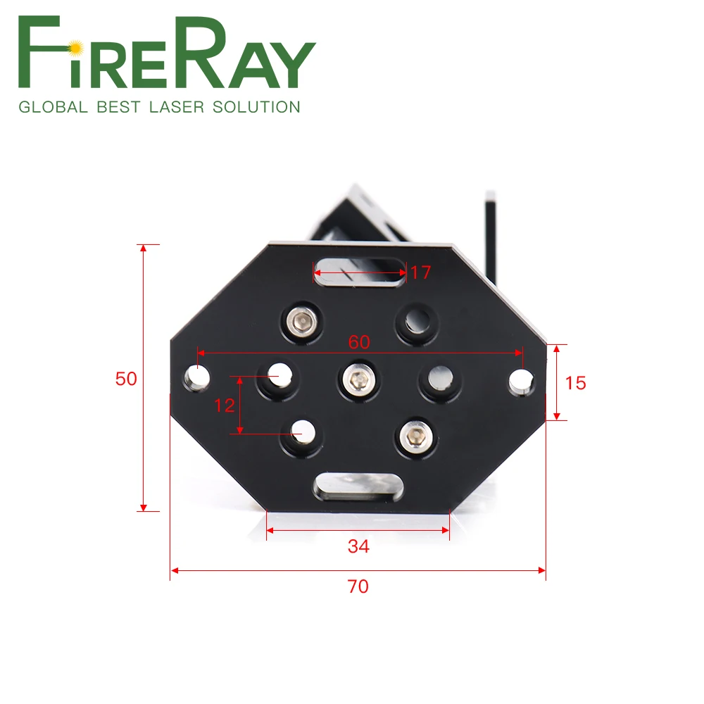 Лазерная головка FireRay Co2, первое зеркальное крепление диаметром 25 мм, отражающее зеркало 25x3 мм, встроенное крепление для лазерной режущей ма...