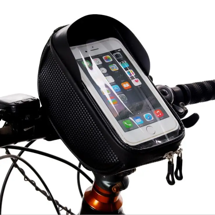 New Bicycle Multi-function bag Mountain bike handlebar stem bag Mobile phone touch screen bag Rainproof Sun protection