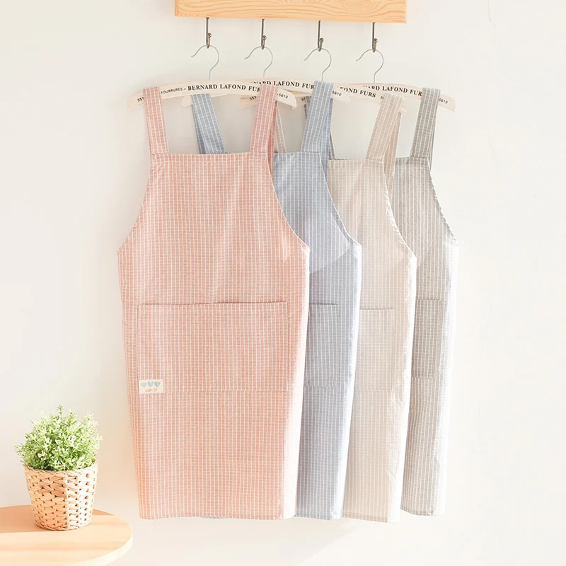 Apron home kitchen waterproof and oil proof cute Japanese Korean version of female fashion thin section summer ultra-thin