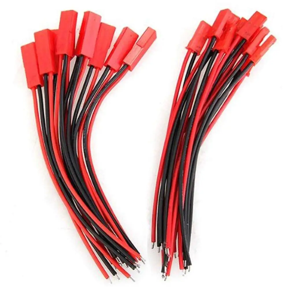 10 Pairs 100mm 150mm 22 AWG 2 Pin JST Plug Connector Male Female Plug Connector Cable Wire for RC Toys Battery LED Lamp