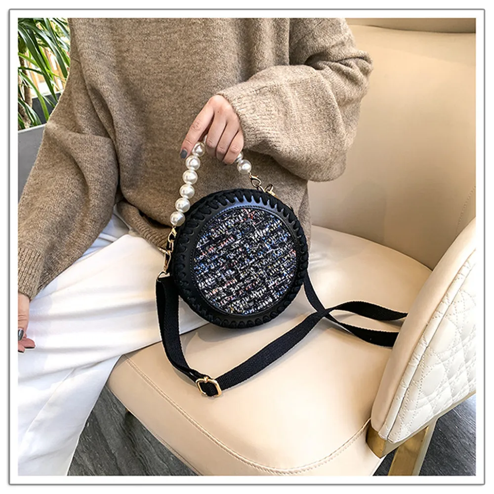 DIY Woven Bag Set Wool Bag Bottoms Handmade Handbag Shoulder Strap With Hardware Pearl Accessories for DIY Bag Backpack