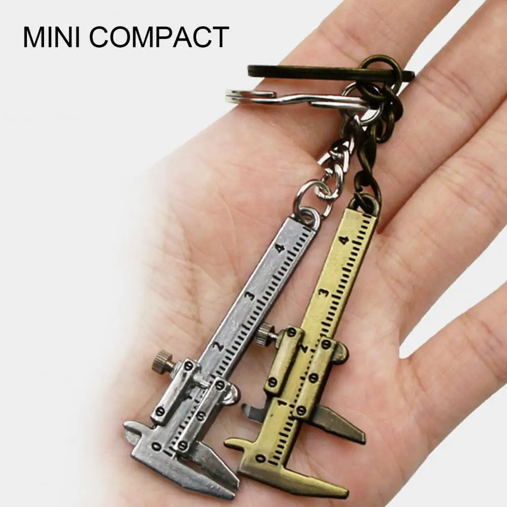 Mini Measuring Tool Pendant Key Ring Caliper Slide Ruler Keychain Car Key Chain Handbag Jewelry Ruler