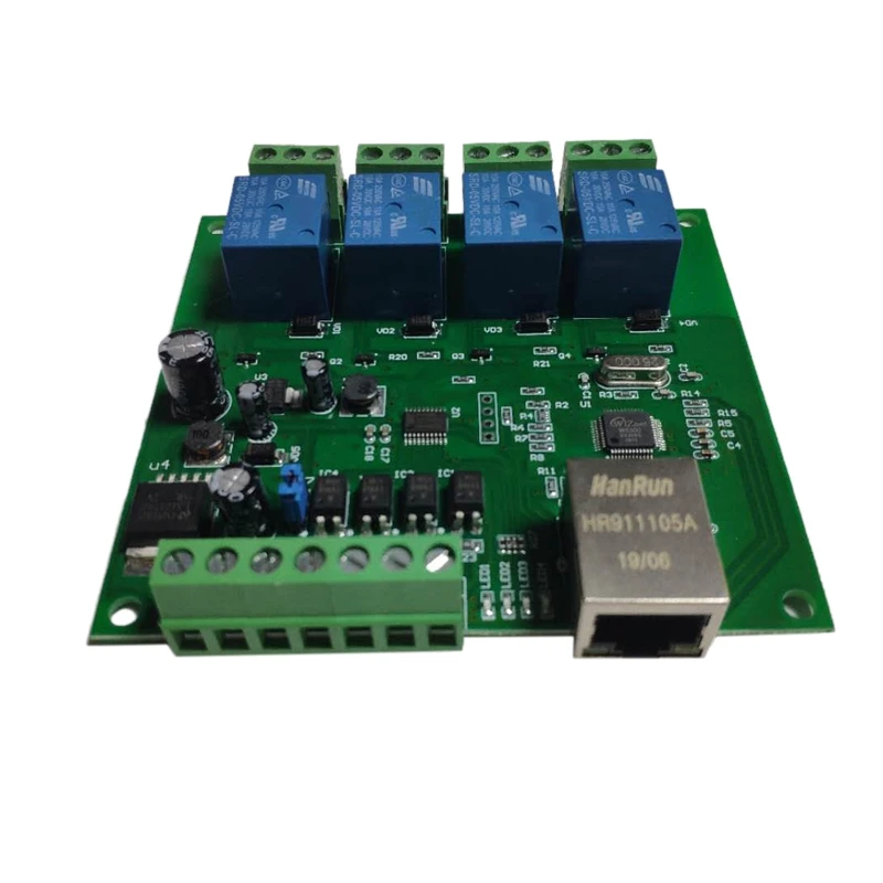 LAN Ethernet RJ45 TCP/IP WEB Remote Control Board with 4 Channels Relay UDP W5500 Networking Controller