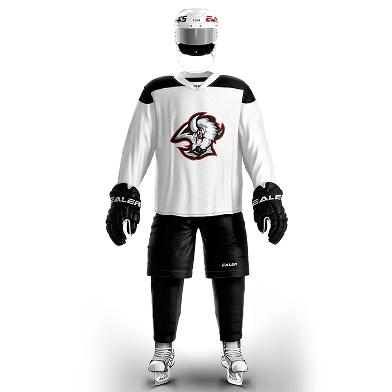 Han Duck high-quality light and thin breathable white personalized ice hockey practice jersey & large street shirt-all sizes