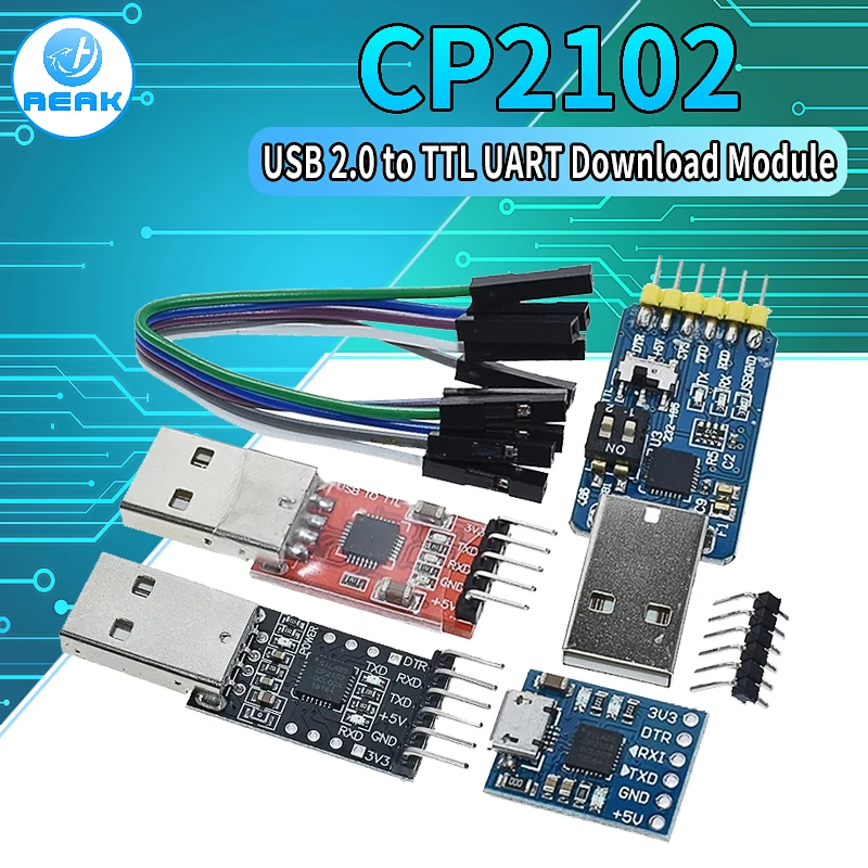 CP2102 USB 2.0 to UART TTL 5PIN Connector Module Serial Converter STC Replace FT232 CH340 PL2303