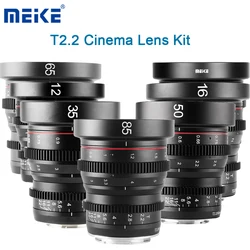 Meike T2.2 Large Aperture Manual Focus Prime Cine Lens for Olympus Panasonic M43 Fujifilm X Sony E BMPCC 4K Zcam E2 Mount Camera