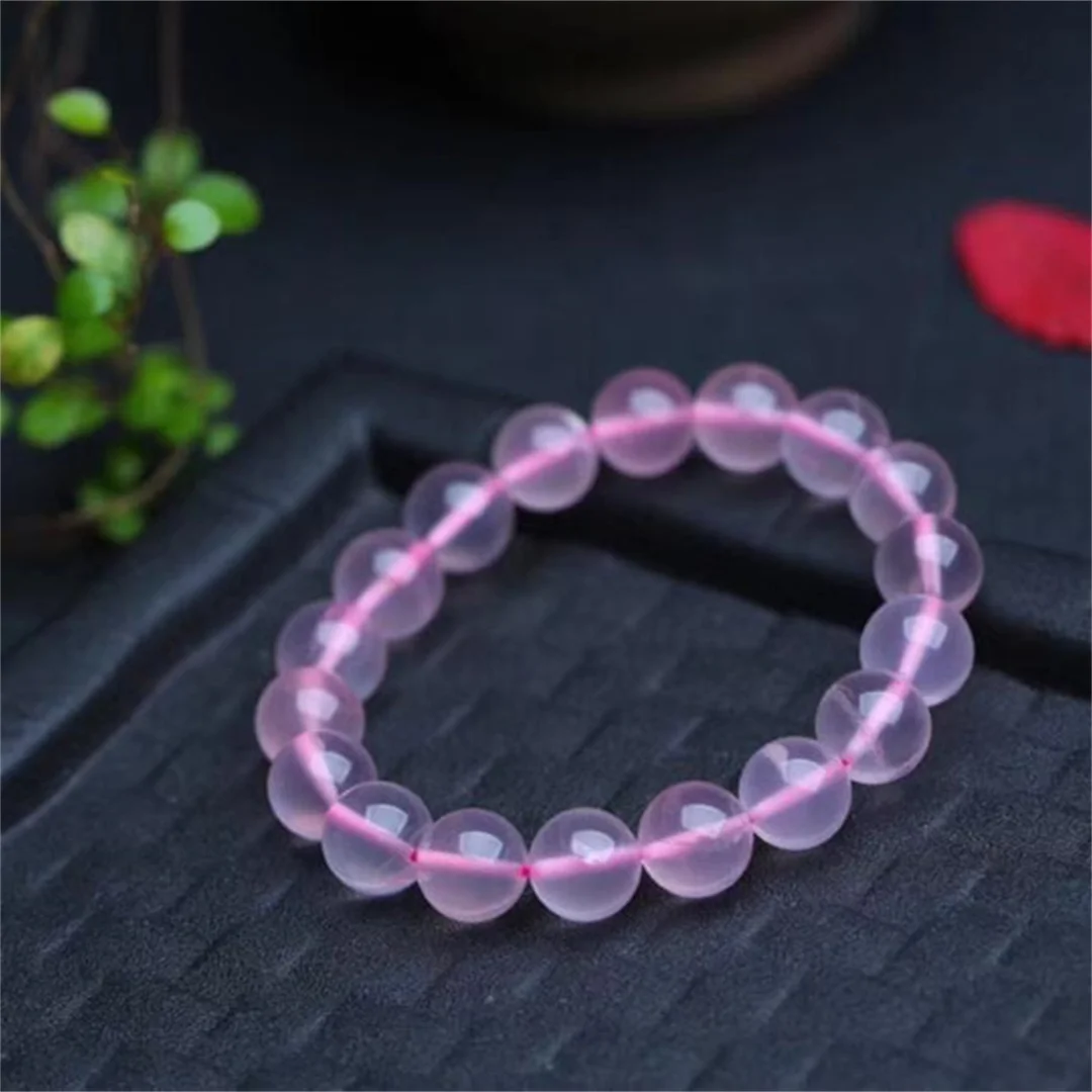 Natural Star Light Rose Quartz Bracelet For Women Men Mozambique Lucky Crystal Round Beads Gemstone Jewelry AAAAA 8-15mm