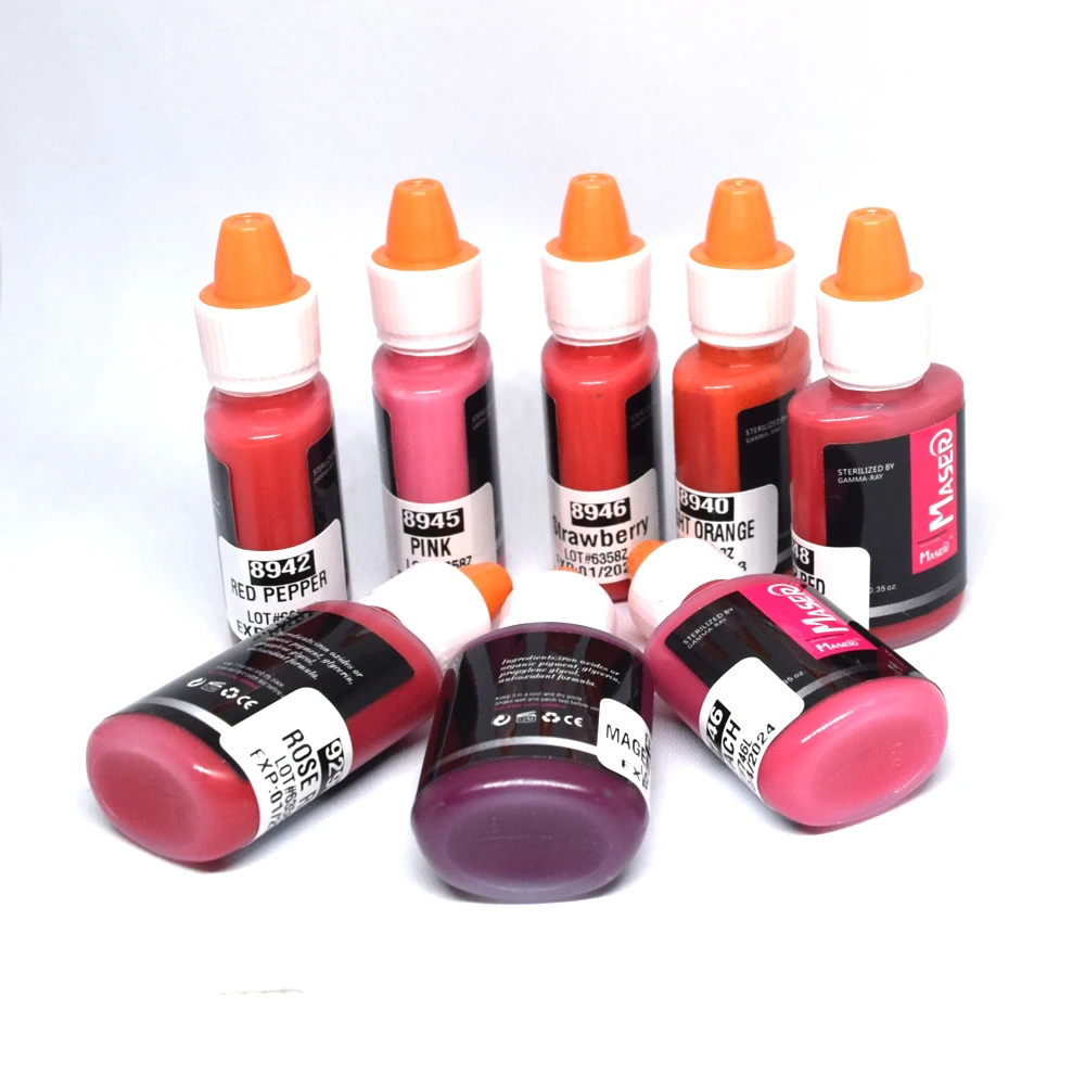 Professional Semi Permanent Makeup Tattoo Ink Pigment for Lips Make up Pigment for Tattoo Machine  Microblading  Paint Color