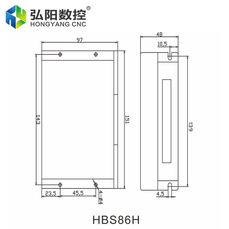 Leadshine HBS86H Stepping Servo Driver 2-Phase 20-70VAC 8ACNC Controller Matching 86HSM80 8NM Closed Loop Motor Nema 34