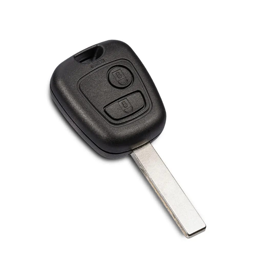 WhatsKey 2 Buttons Remote Car Key Shell Case With 2 Switches For Peugeot 206 107 207 306 307 407 VA2/HU83/NE73 Blade For Citroen