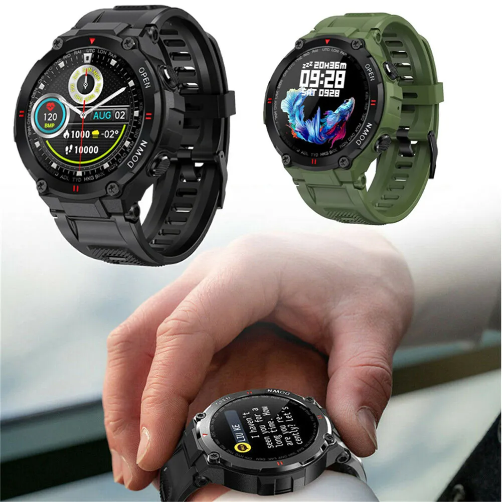 

Men Boys Smart Watch Sport Fitness Wristband Calories Steps Count Remote Camera Bluetooth-compatible with Android iOS Cell Phone