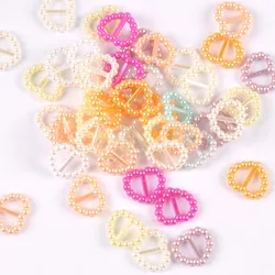 100Pcs Heart/Oval beads plastic Buckles sewing accessories Buckles for Hair DIY Jewelry Wedding Card Ribbon Decorative c2474