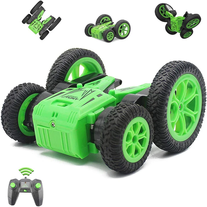 RC car 2.4G remote control toy stunt vehicle roll Rotate 360 degrees Deformed Double-sided driving Off-road high speed children