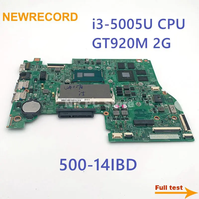 

For Lenovo FLEX3-1470 YOGA 500-14IBD Notebook Motherboard 448.03N03.001M I3-5005U CPU GT920M 2G DDR3