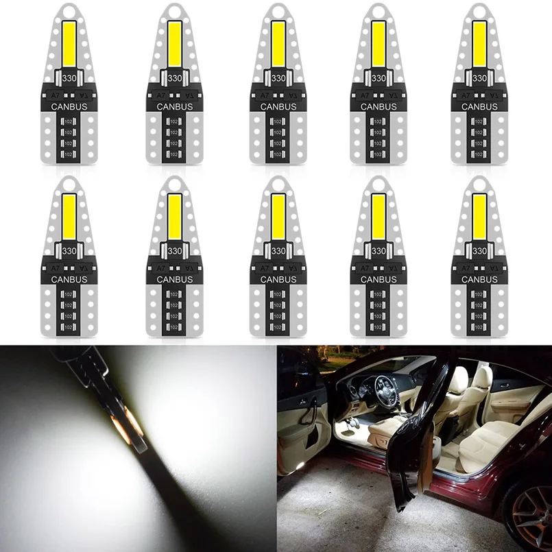 1 Pack T10 W5W LED Canbus light Bulb 194 168 No Error led Car Interior Lights For Opel Astra H G J Insignia Mokka Toyota Avensis