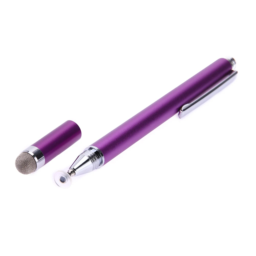 2in1 Pen Kapazitive Touch Screen Zeichnung Stift Stylus mit Leitfähigen Touch Sucker Mikrofaser Touch Kopf für Tablet PC Smartphone