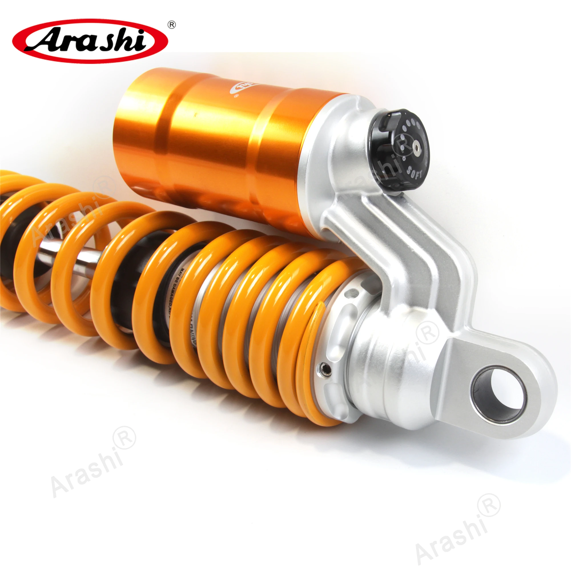 ARASHI Universal 330mm Motorcycle SuspensionFor SUZUKI GSX400 Inazuma 1997-2000 Adjustable Nitrogen Charged Rear Shock Absorber