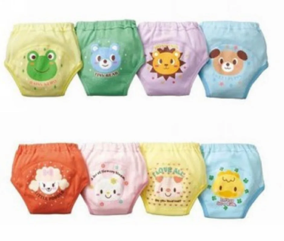 Baby Cotton Training Pants Panties Baby Diapers Reusable Cloth Diaper Nappies Washable Infants Children Underwear Nappy Changing