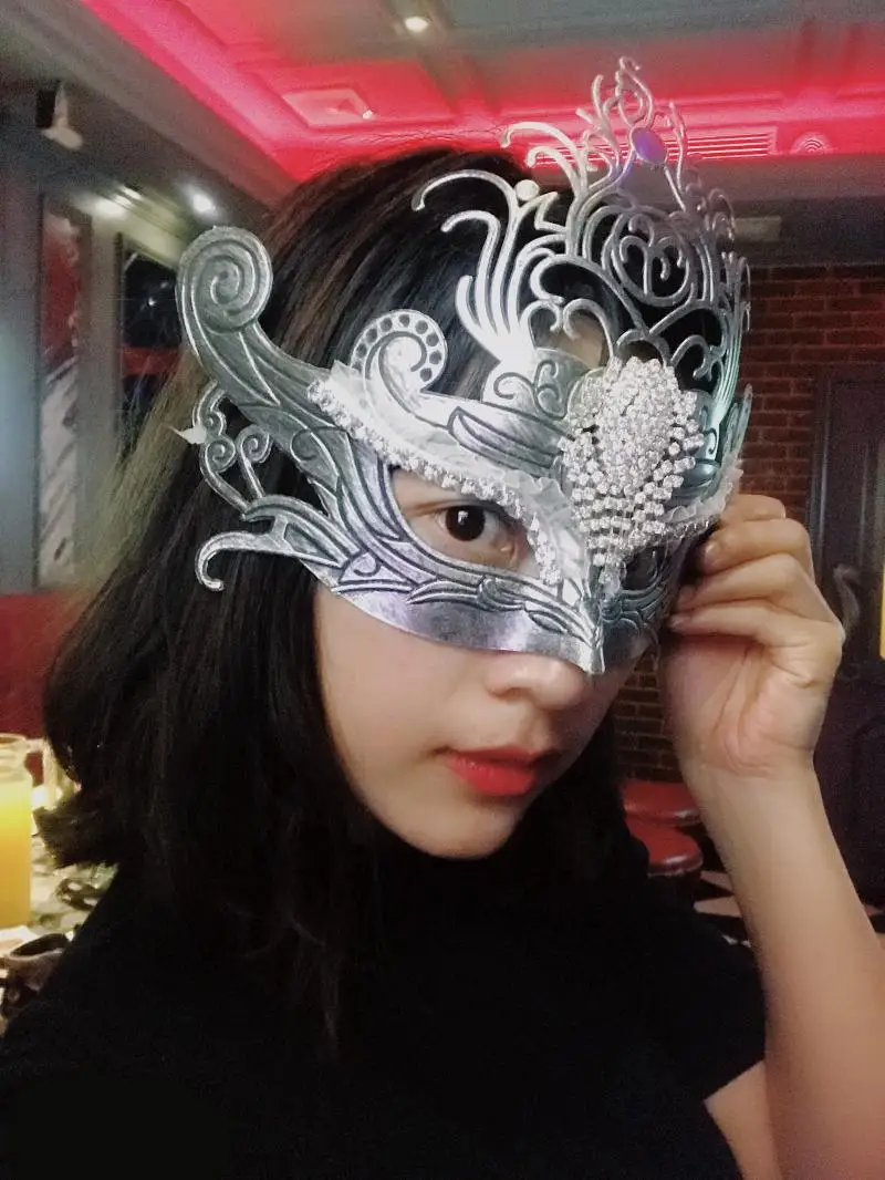 H3391 Masquerade Dance Mask Women Stage Nightclub Christmas Party Golden Silver Masks Girl Carnival Ball Anonymous Accessories