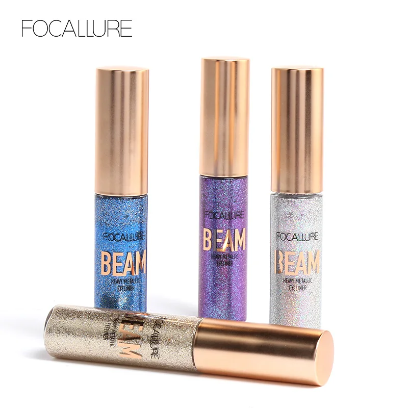 FOCALLURE Wholesale Pearlescent Liquid Eyeliner Makeup For Women Diamond With Sparkles High Quality Waterproof Eye Cosmetics