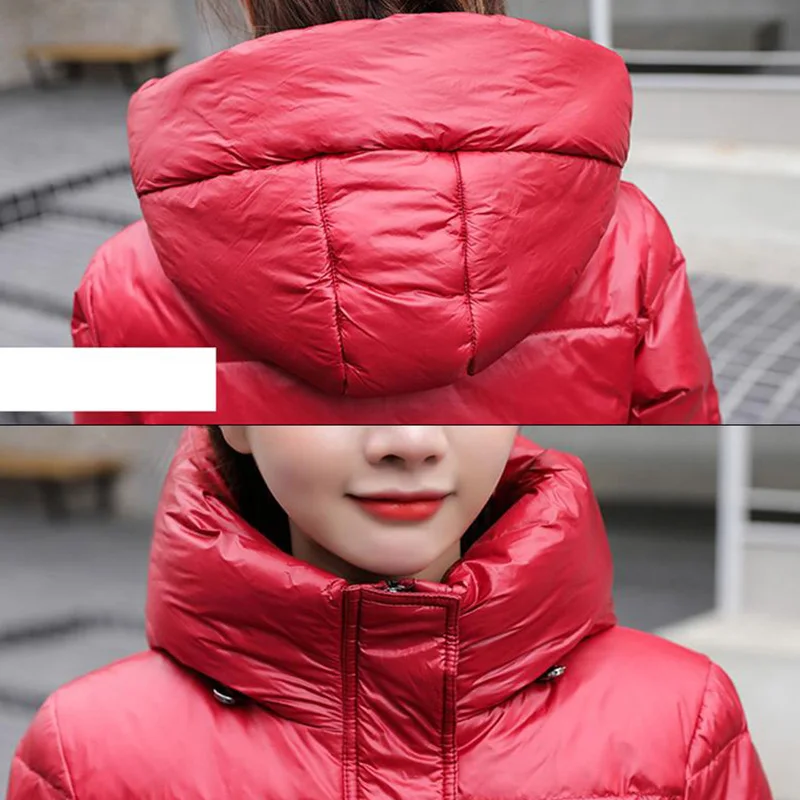 Parka à capuche en duvet de canard blanc pour femme, veste chaude, haute qualité, optique féminine, hiver, chaud, 2023