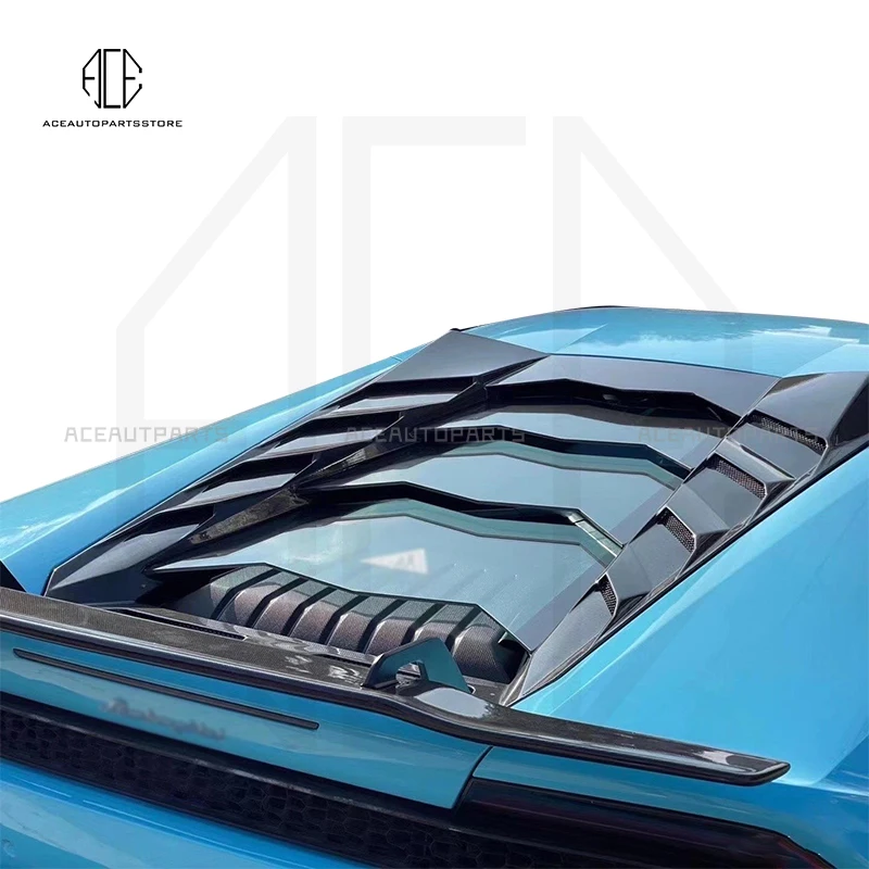 Rear Hood Carbon Fiber Compatible For Lambogini Huracan LP610 LP580 Racing Rear Carbon Transparent Engine Cover