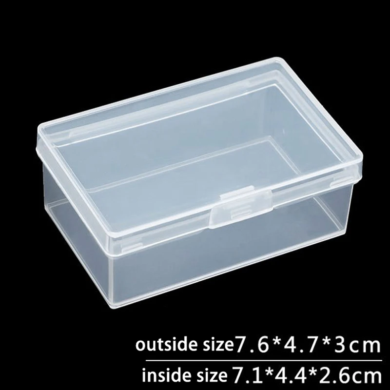 1PC Transparent Plastic Cosmetics Jewelry Storage Box Holder Case Display Organizer Container For Small Things