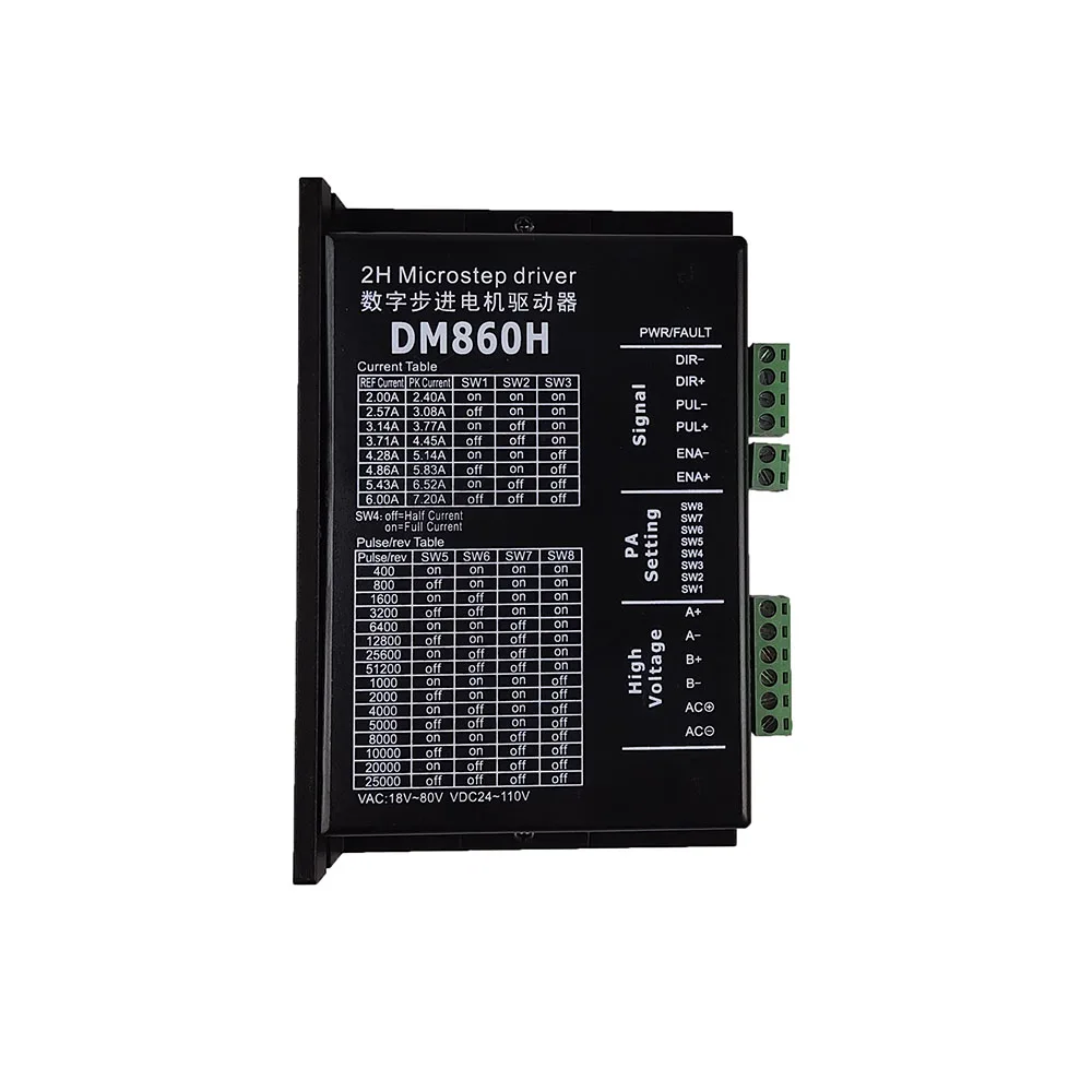 Động Cơ Bước Lái Xe Dm860H Microstep Động Cơ 2 Pha DC Bộ Điều Khiển Tốc Độ Động Cơ 57 86 Động Cơ Bước Nema 23 34