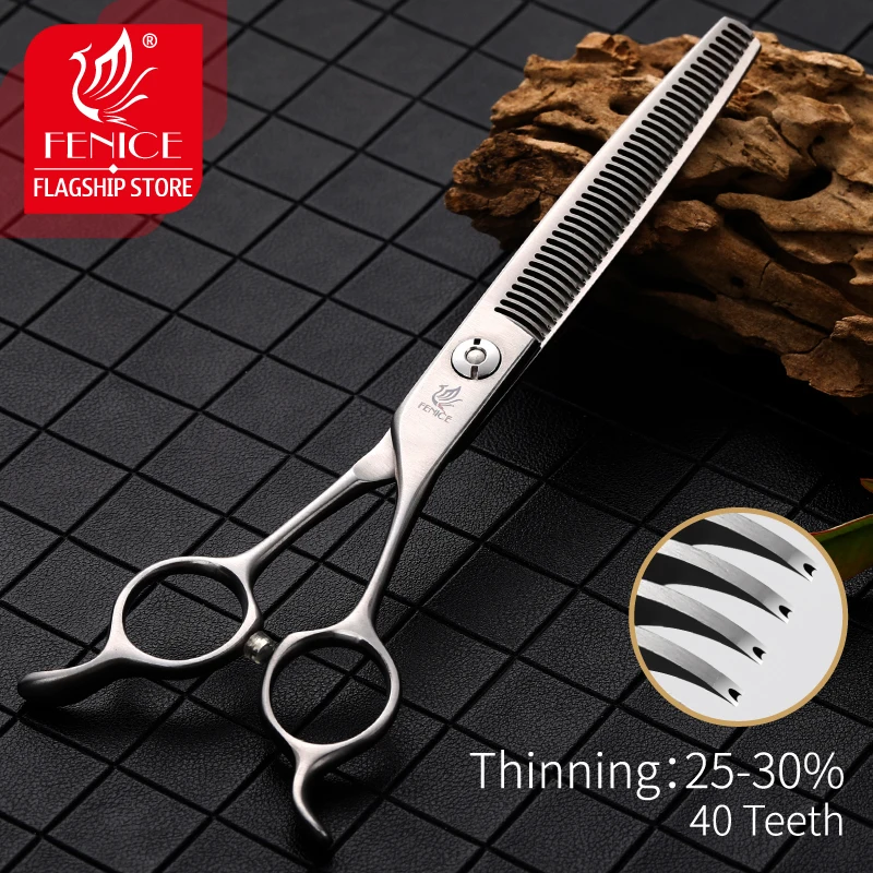 

Fenice 6.5 inch Professional Thinning Scissors for Dog Groomer Japan 440C Thinning Rate 25-30%