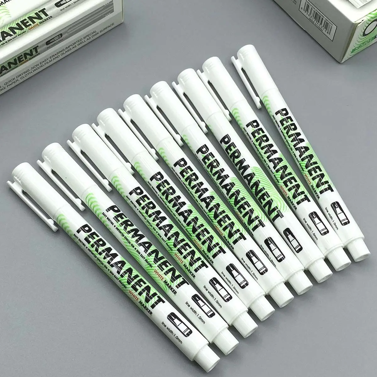 3/6PC White Marker Pen Oily Waterproof Plastic Gel Pen for Writing Drawing White DIY Album Graffiti Pens Stationery for Notebook