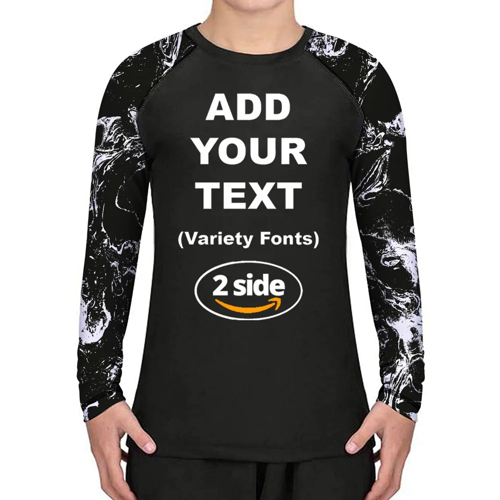 Youth custom Funny Breathable Long Sleeve Training Rash Guards