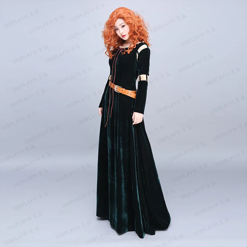 

Princess Merida Adult Costume Brave Cosplay Dress Film/Movie Party Halloween Costumes Custom Made