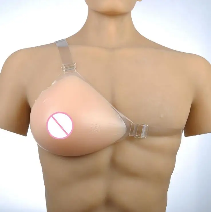 

Triangular silicone breast prosthesis single shoulder prosthesis Breast implants chest pad Fake breast boobs cross-dressing