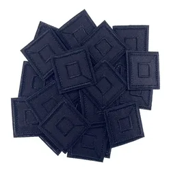 5Pcs Black Patches for Clothes Iron on Square Appliques Stripes Sticker DIY Badges Decoration 3.0cm