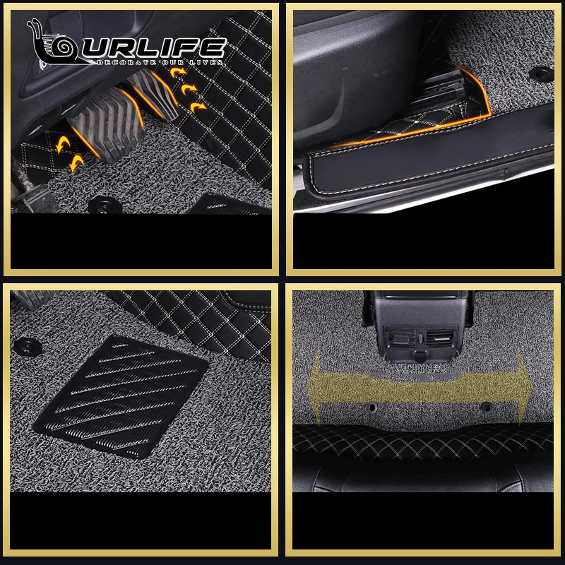 Car Floor Mats Car Accessorie Car Carpet Leather Covers car  For Renault Koleos 2 Samsung QM6 2016-2021