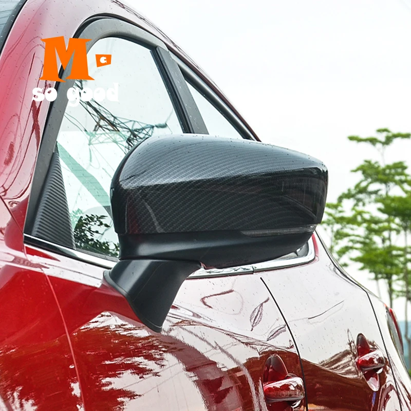 

2 шт., наклейки для Mazda 3, из углеродного волокна