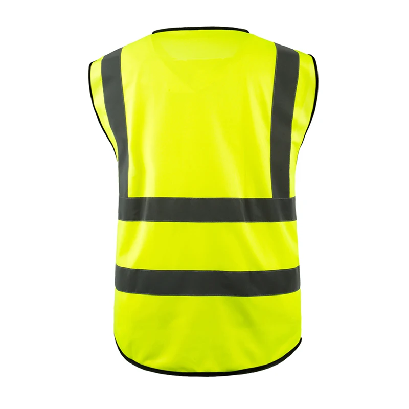 VOOFENG High Visibility Reflective Vest Clothing Safety Vest WorkWear with Pocket Zipper Jacket for Construction RS-BX07