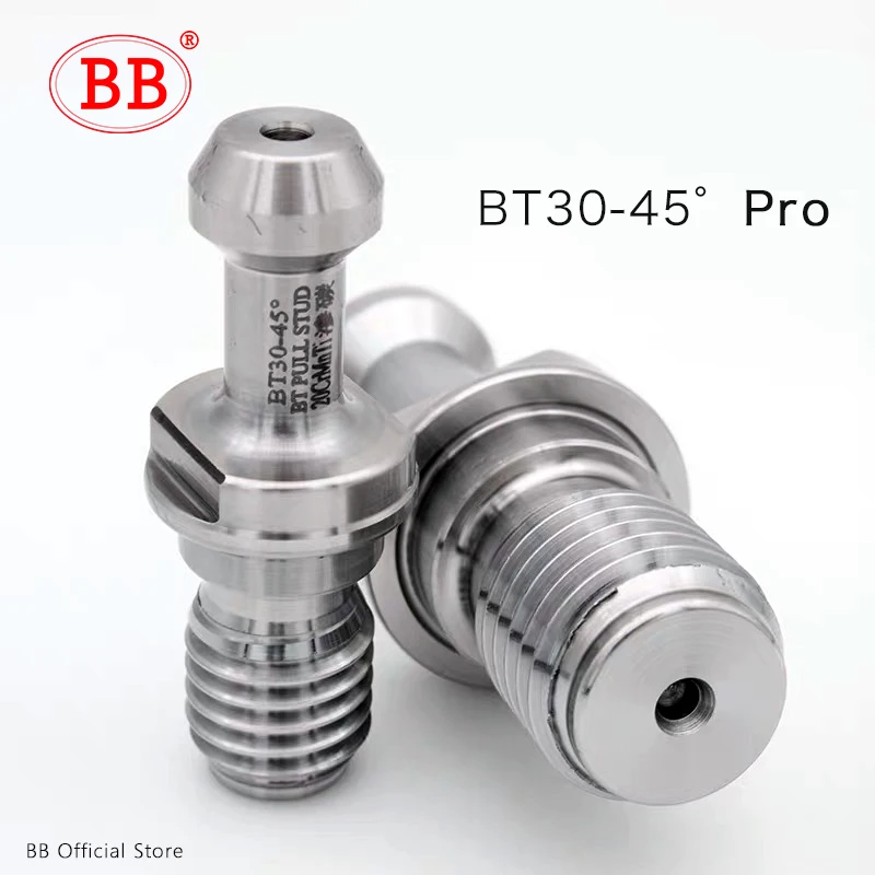 BB Pull Stud BT30 BT40 BT50 CNC portaherramientas de fresado, perilla de retención, DIN69872, MAZAK JT SK, BT40-W larga de refrigeración interna