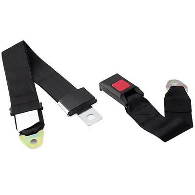 New 1pc Safety Two Point Adjustable Belt black Universal Car Vehicle Seat Belt Extension Extender Strap