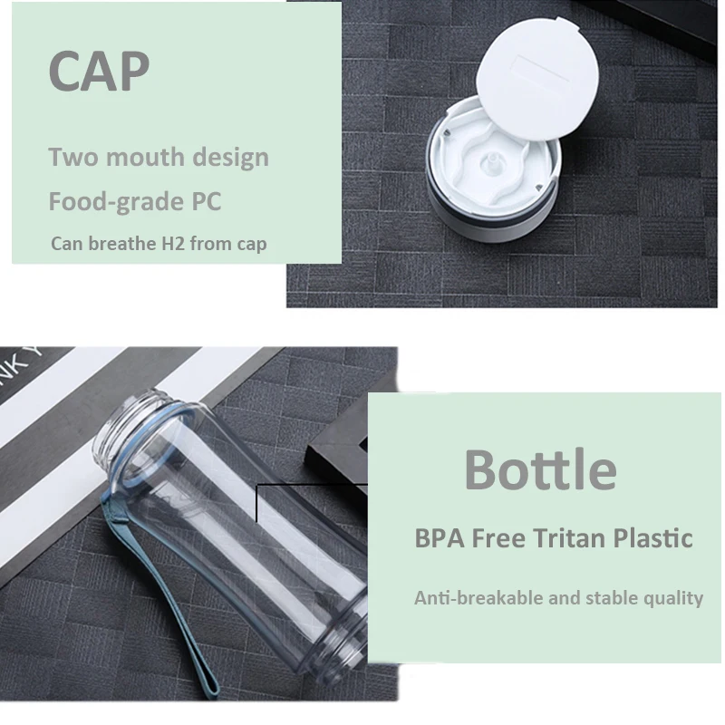 Originele Rich Waterstof Water Fles Hoge H2 Cup Generator Spe Elektrolyse Waterstof Maker Water Ionisator Kolf Met Inhalator Kit