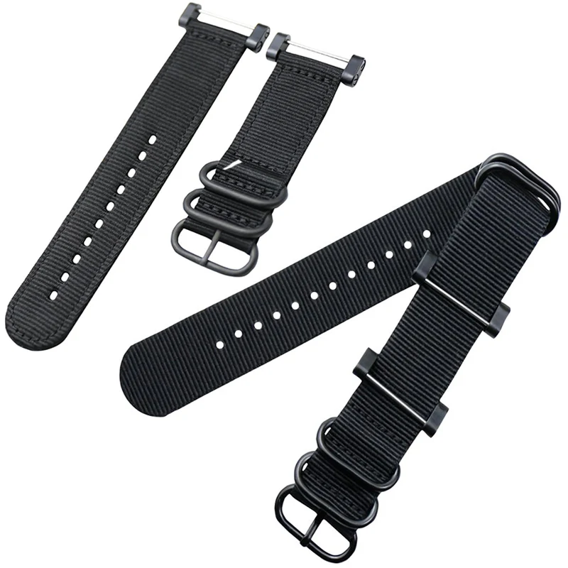 Nylon strap men\'s watch accessories suitable for Suunto core all black watch converter wristband sports waterproof watch strap