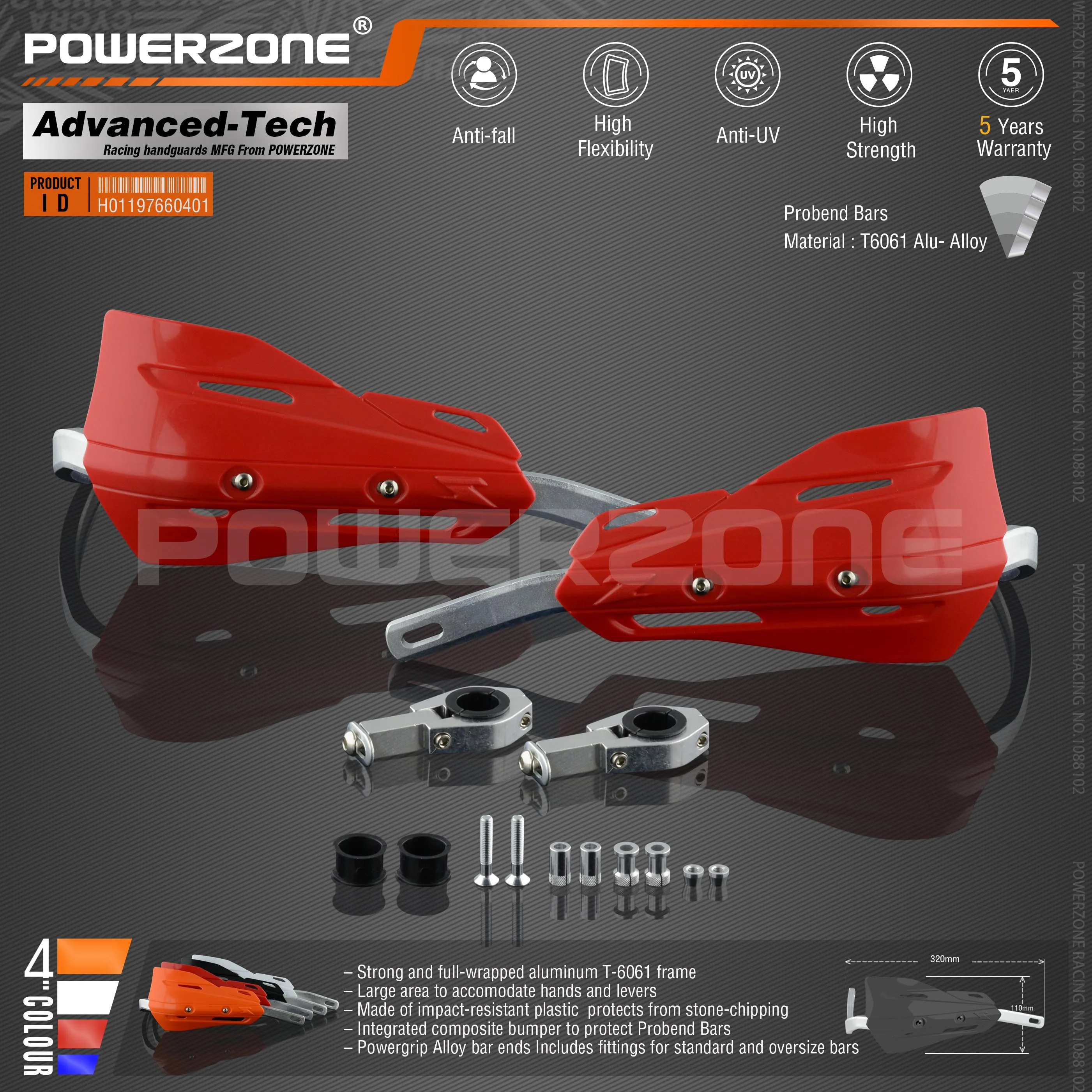 

Powerzone P-ZETA Handguards For Honda KTM ADV EXC EnduroHusqvarna TE CRF WRF DRZ KLX Motorcycle Dirt Bike ATV Handlebar