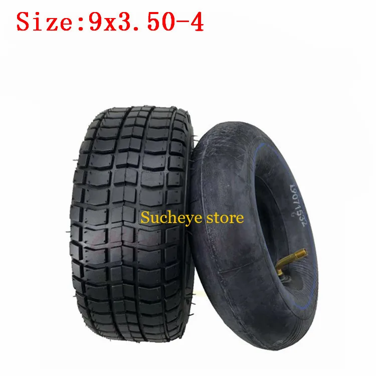 9x3.50-4 Tire Inner Tube 9'' Wheel Tyre for Turf Rider Tread Lawnmower Golf  Cart ATV Pocket Bike  Kart Mobility Scooter