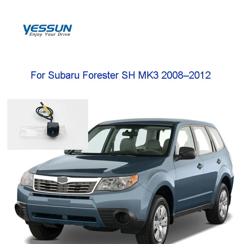 fisheye Rear View Camera For Subaru Forester SG SH  2008 2009 2010 2011 2012 HD CCD Backup AHD72P license plate camera