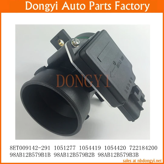 Mass Air Flow Sensor OE No. 8ET009142-291 1051277 1054419 1054420 98AB12B579B1B 98AB12B579B2B 98AB12B579B3B 722184200