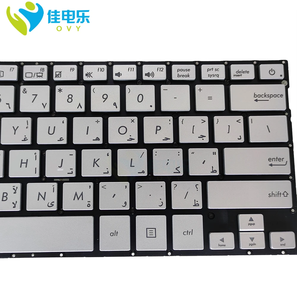 US UK GB Arabic Keyboard For ASUS UX301 Zenbook UX301LA UX301LG Laptop PC Parts Keyboards Blue Silver Keycaps 362AUK00 362BAR00