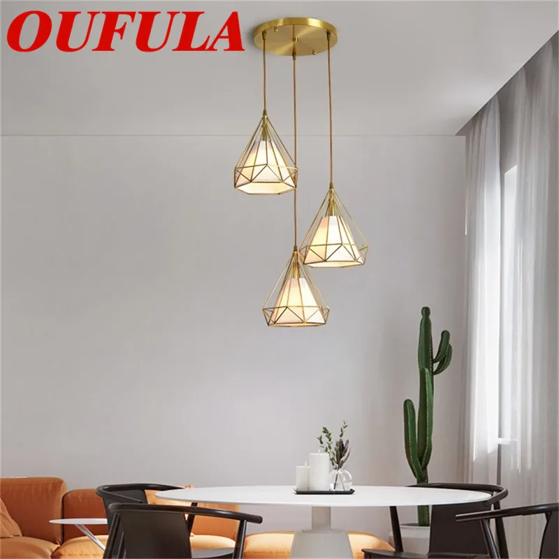 

WPD Modern Pendant Lights Fixture Copper 220V 110V Contemporary Home Creative Decoration Suitable For Dining Room Restaurant