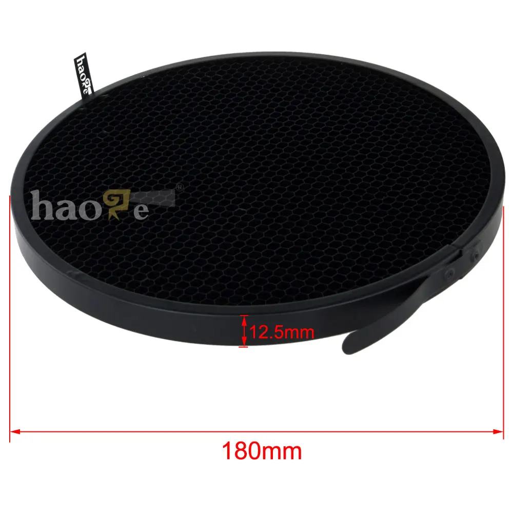 Haoge 40 graus de alumínio favo de mel grade para profoto zoom refletor 2 grade titular