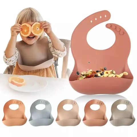 Silicone Baby Bib 1pc let's make
