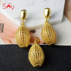 Sunny Jewelry Fashion Classic Jewelry For Women Earrings Pendent Romantic Sets For Wedding Party Anniversary Gift Trendy Sets